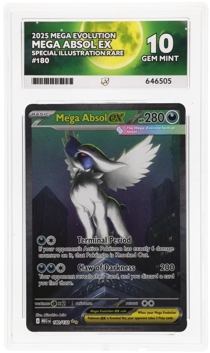 2025 MEGA EVOLUTION MEGA ABSOL EX SIR #180 ACE GEM MINT 10