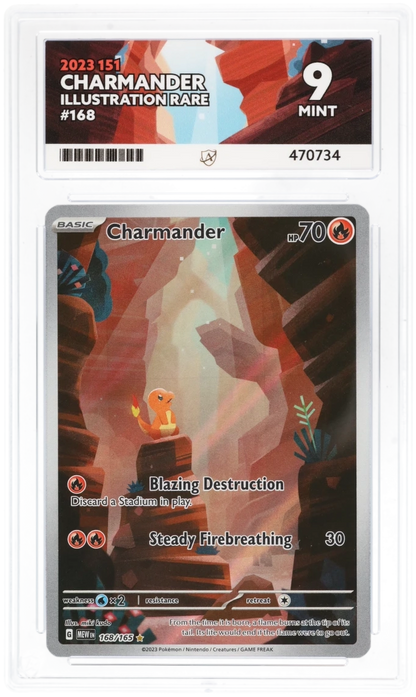 2023 151 CHARMANDER ILLUSTRATION RARE #168 ACE MINT 9