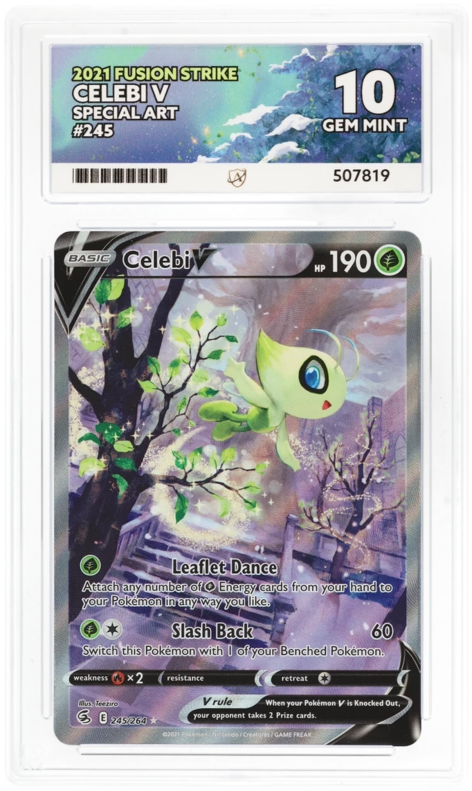 2021 FUSION STRIKE CELEBI V SPECIAL ART #245 ACE GEM MINT 10