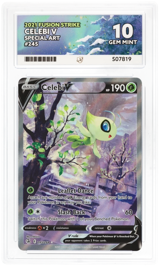 2021 FUSION STRIKE CELEBI V SPECIAL ART #245 ACE GEM MINT 10