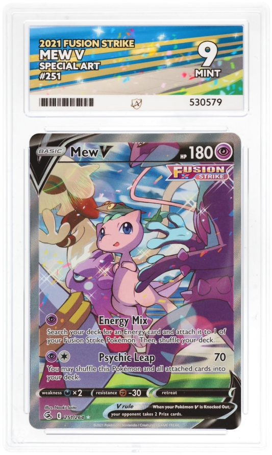 2021 FUSION STRIKE MEW V SPECIAL ART #251 ACE MINT 9