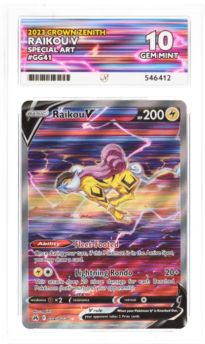 2023 CROWN ZENITH RAIKOU V SPECIAL ART #GG41 ACE GEM MINT 10