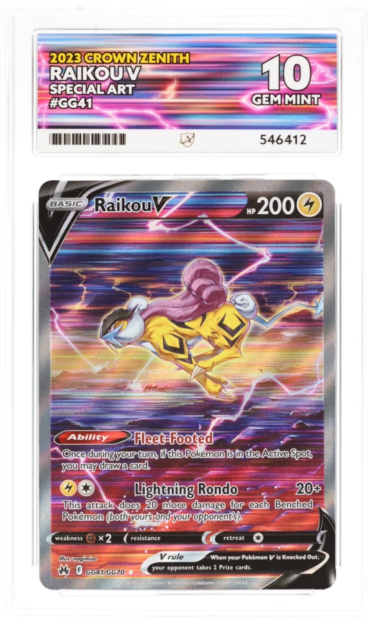 2023 CROWN ZENITH RAIKOU V SPECIAL ART #GG41 ACE GEM MINT 10