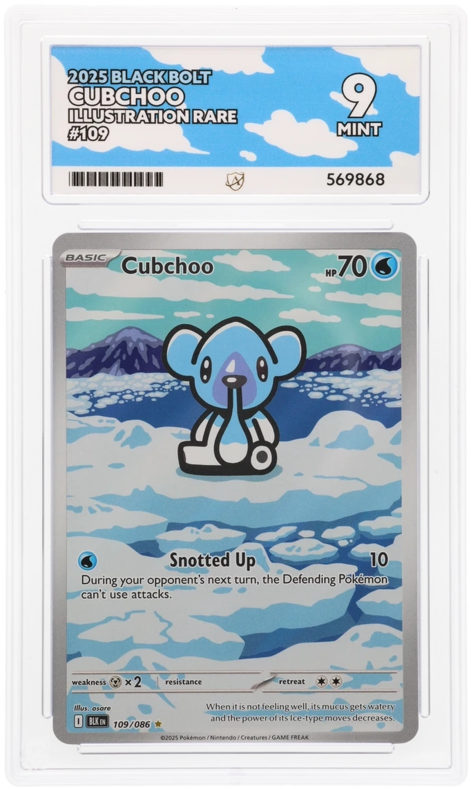 2025 BLACK BOLT CUBCHOO ILLUSTRATION RARE ACE MINT 9