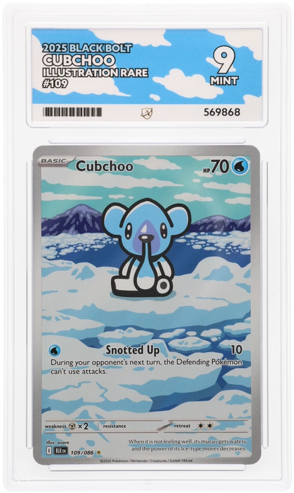 2025 BLACK BOLT CUBCHOO ILLUSTRATION RARE ACE MINT 9