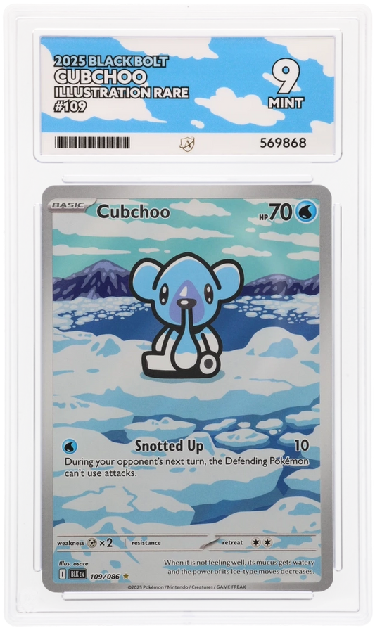 2025 BLACK BOLT CUBCHOO ILLUSTRATION RARE ACE MINT 9