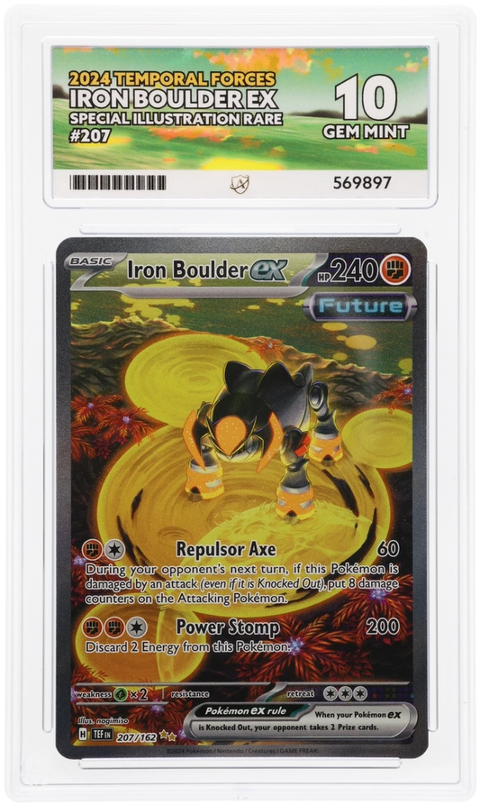 2024 TEMPORAL FORCES IRON BOULDER EX SIR #207 ACE GEM MINT 10