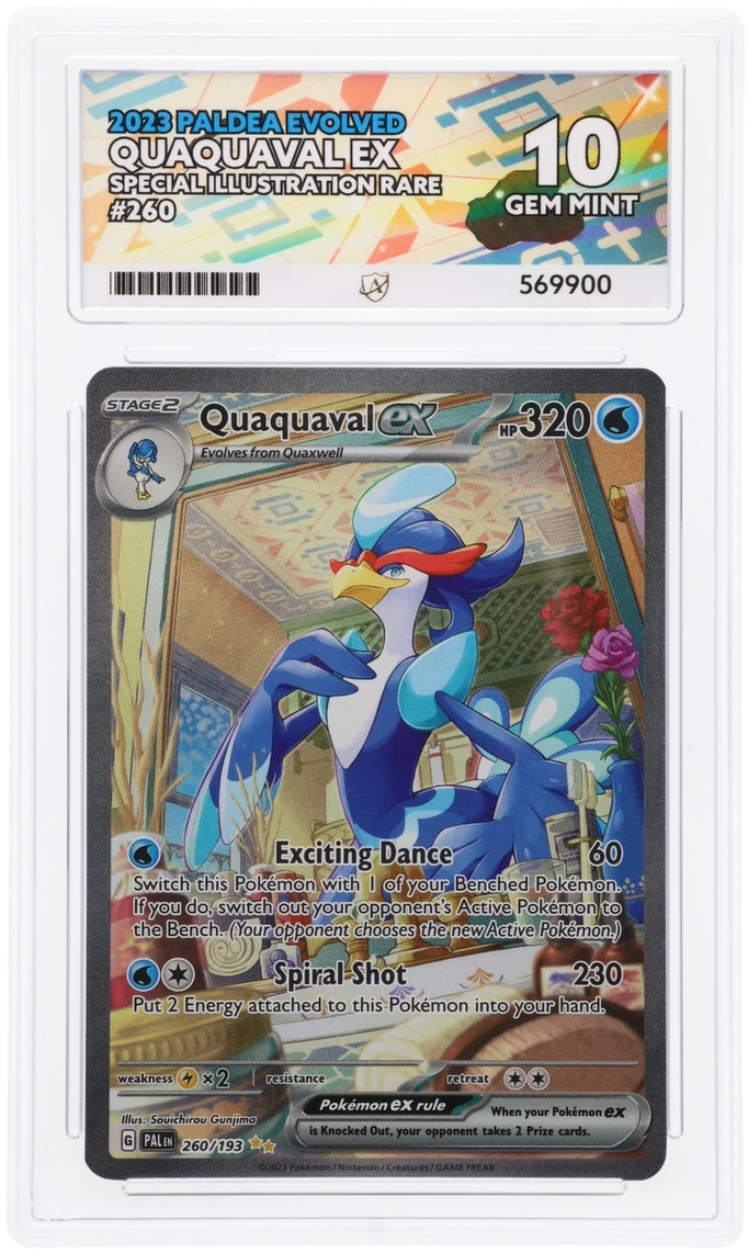 2023 PALDEA EVOLVED QUAQUAVAL EX SIR #260 ACE GEM MINT 10