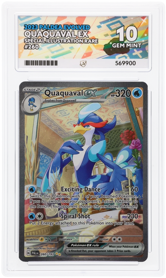 2023 PALDEA EVOLVED QUAQUAVAL EX SIR #260 ACE GEM MINT 10
