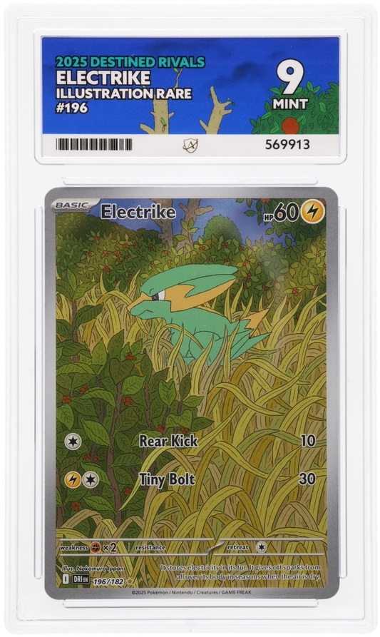 2025 DESTINED RIVALS ELECTRIKE ILLUSTRATION RARE #196 ACE MINT 9