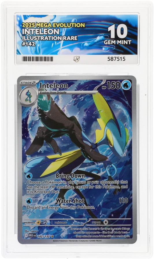 2025 MEGA EVOLUTION INTELEON ILLUSTRATION RARE #142 ACE GEM MINT 10