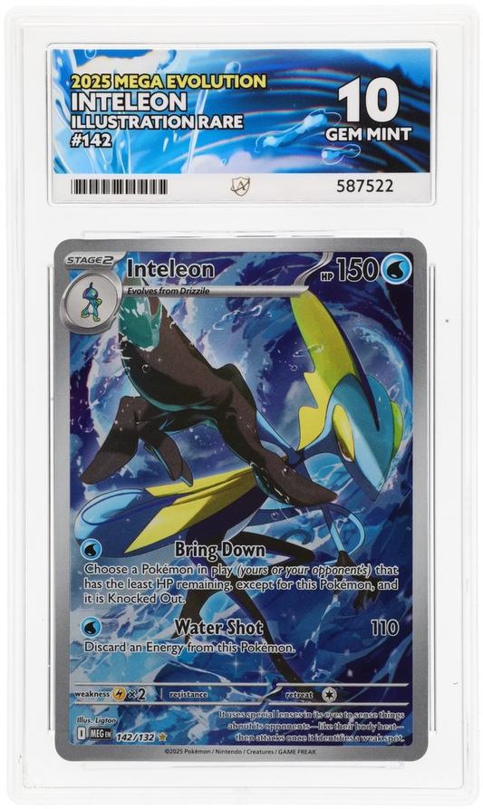 2025 MEGA EVOLUTION INTELEON ILLUSTRATION RARE #142 ACE GEM MINT 10