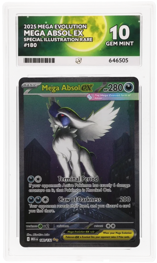 2025 MEGA EVOLUTION MEGA ABSOL EX SIR #180 ACE GEM MINT 10