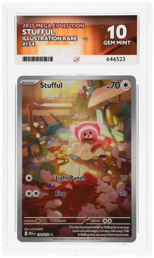 2025 MEGA EVOLUTION STUFFUL ILLUSTRATION RARE #154 ACE GEM MINT 10
