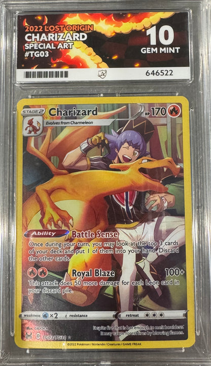2022 LOST ORIGIN CHARIZARD SPECIAL ART #TG03 ACE GEM MINT 10